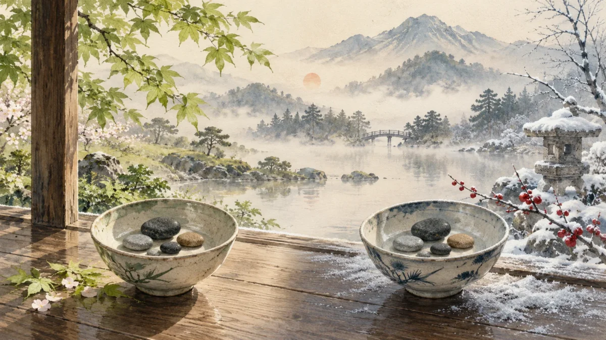 五行の数が多い・少ないとき、先に確認する3つのことをテーマにした水彩イラスト