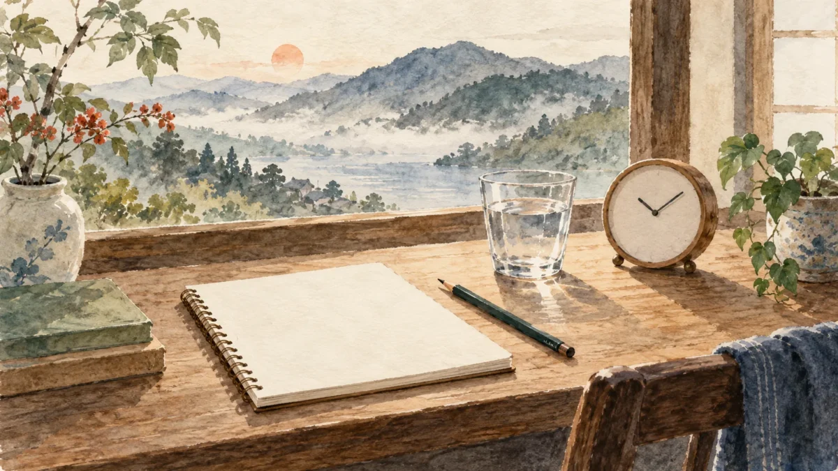 体調の記録をテーマにした水彩イラスト